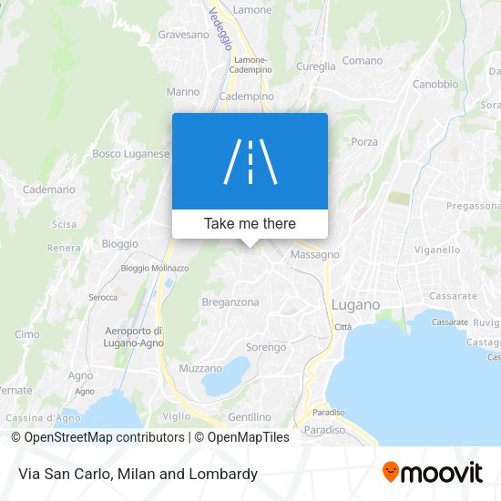 Via San Carlo map
