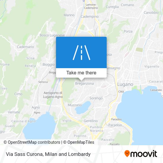 Via Sass Curona map