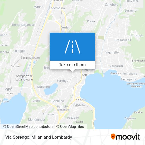 Via Sorengo map