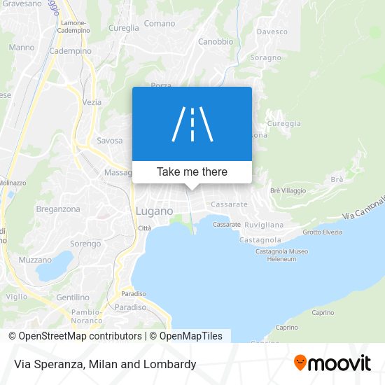 Via Speranza map