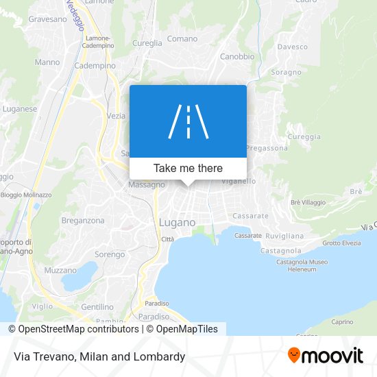 Via Trevano map