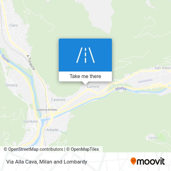 Via Alla Cava map