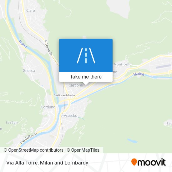 Via Alla Torre map