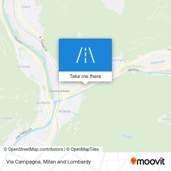 Via Campagna map