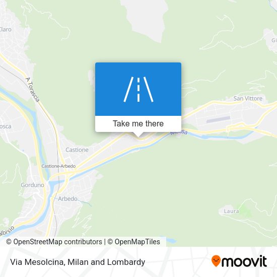 Via Mesolcina map