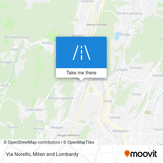 Via Norello map