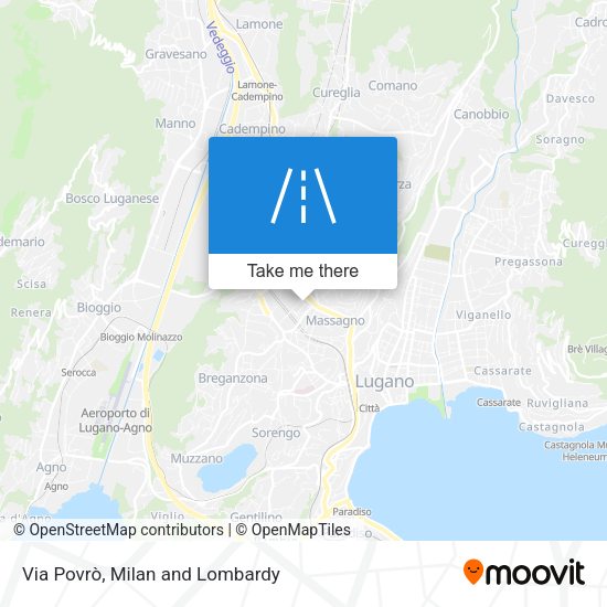 Via Povrò map