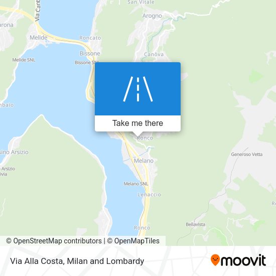 Via Alla Costa map