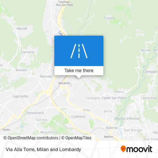 Via Alla Torre map