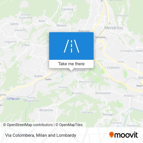 Via Colombera map