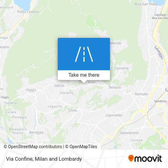 Via Confine map
