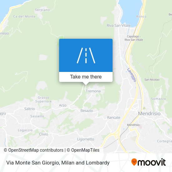 Via Monte San Giorgio map