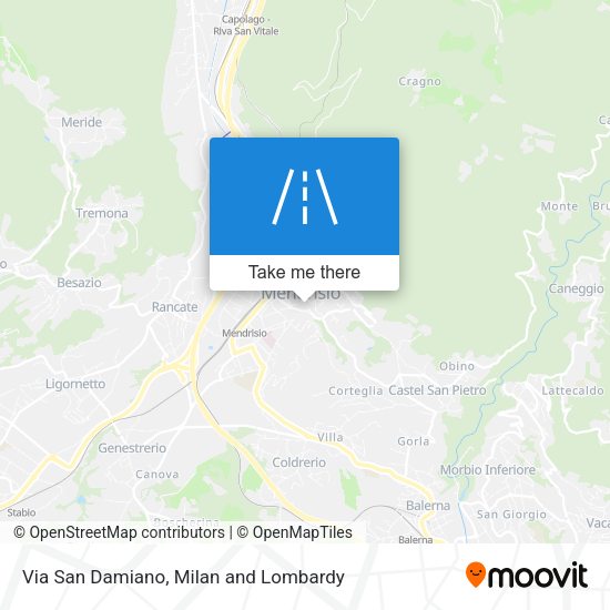 Via San Damiano map