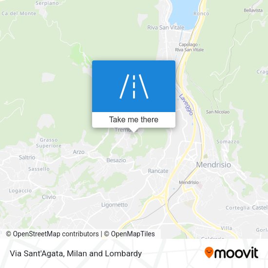 Via Sant'Agata map