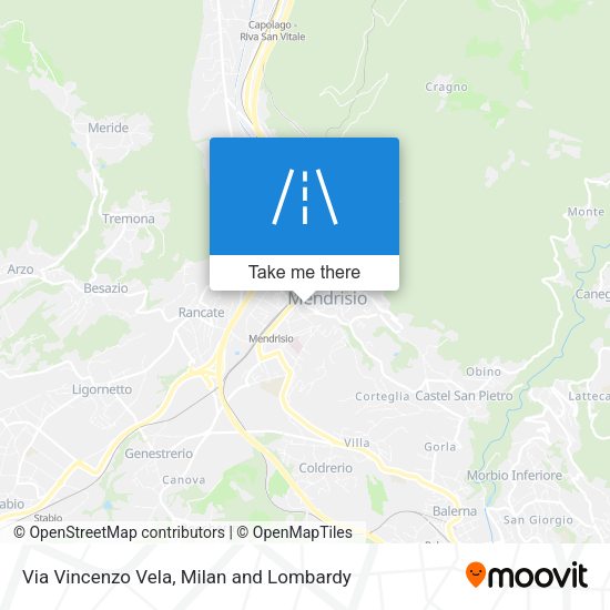 Via Vincenzo Vela map