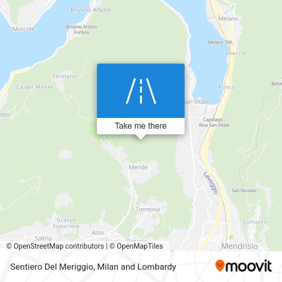Sentiero Del Meriggio map