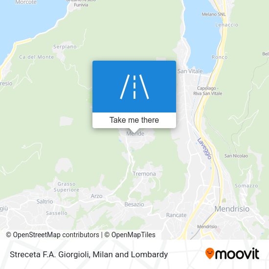 Streceta F.A. Giorgioli map