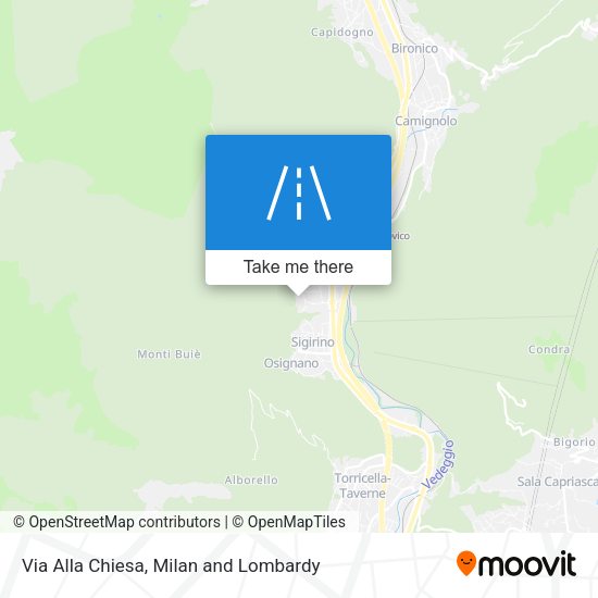 Via Alla Chiesa map