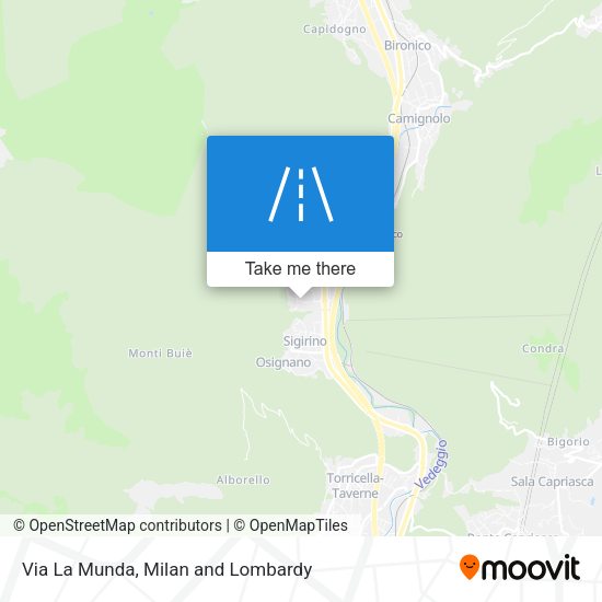 Via La Munda map