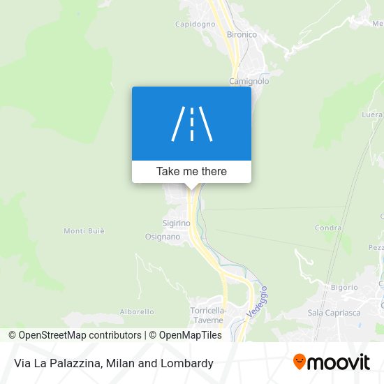 Via La Palazzina map