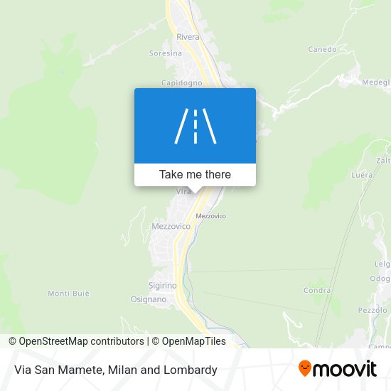Via San Mamete map