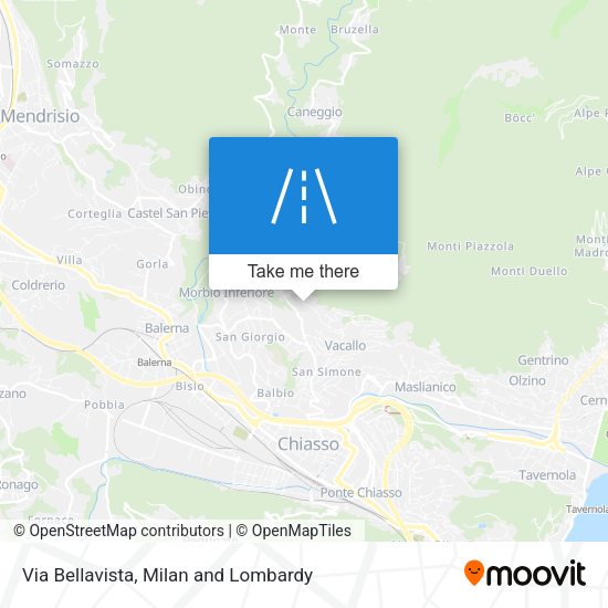 Via Bellavista map