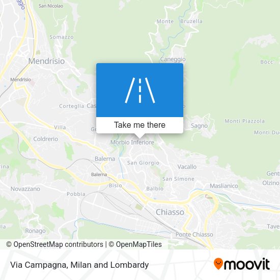 Via Campagna map