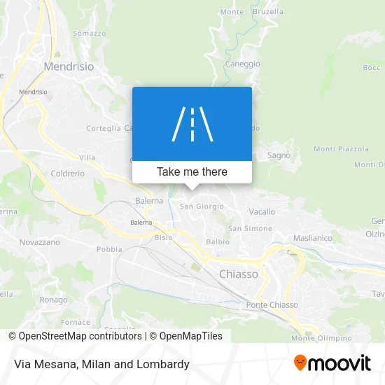 Via Mesana map