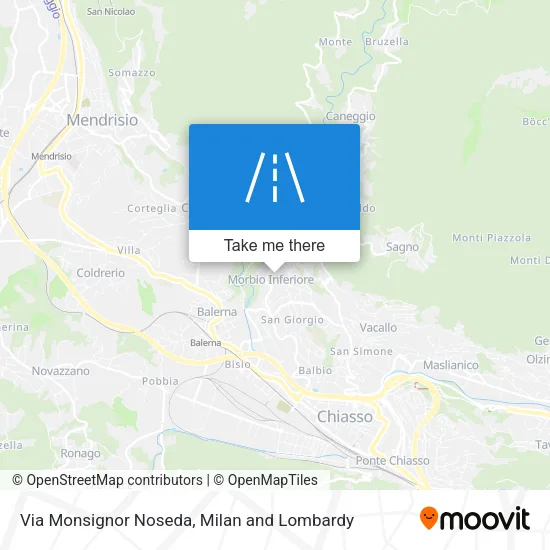 Via Monsignor Noseda map