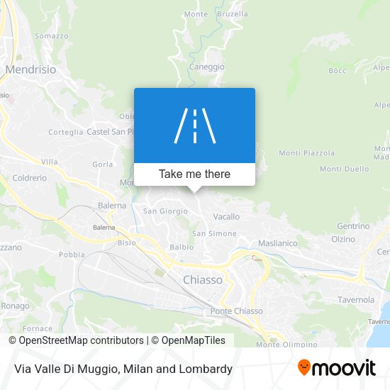 Via Valle Di Muggio map