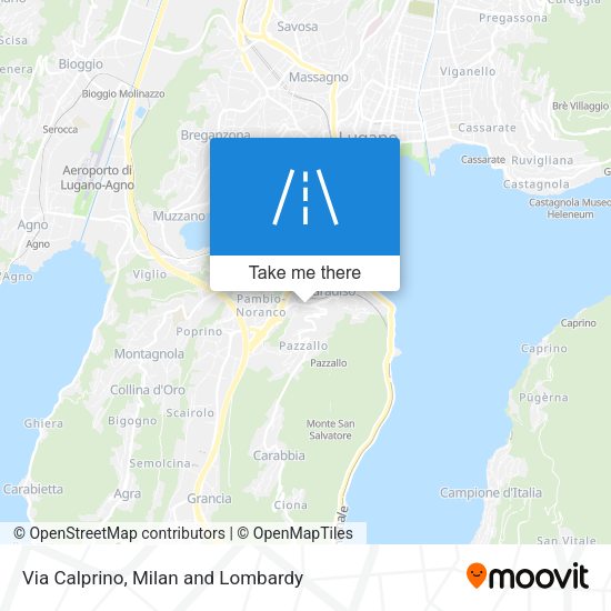 Via Calprino map
