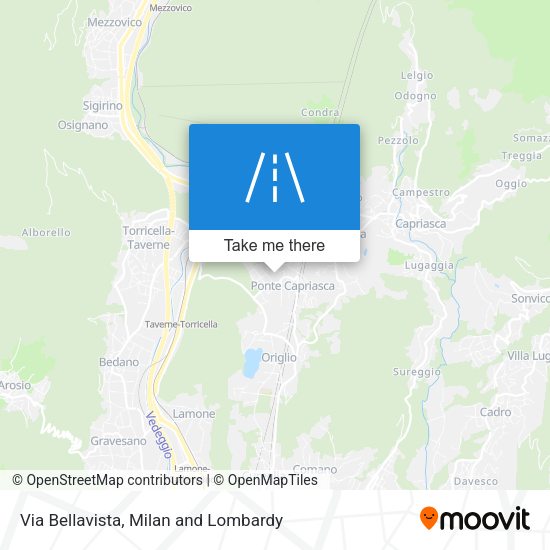 Via Bellavista map