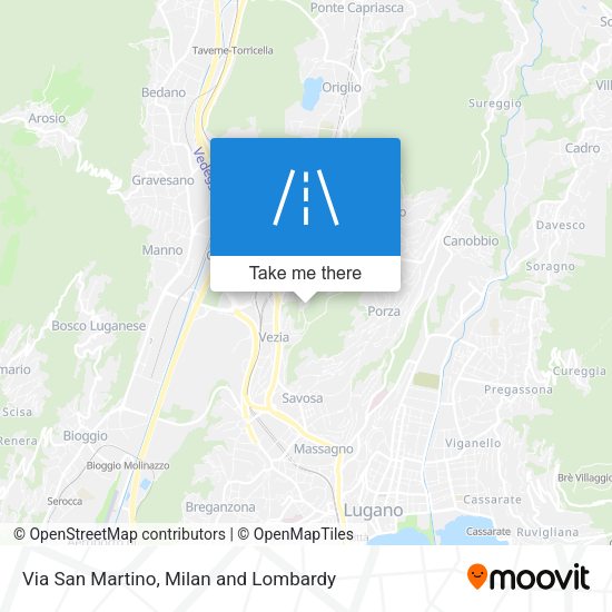 Via San Martino map