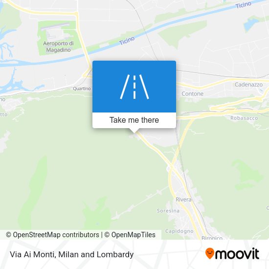 Via Ai Monti map