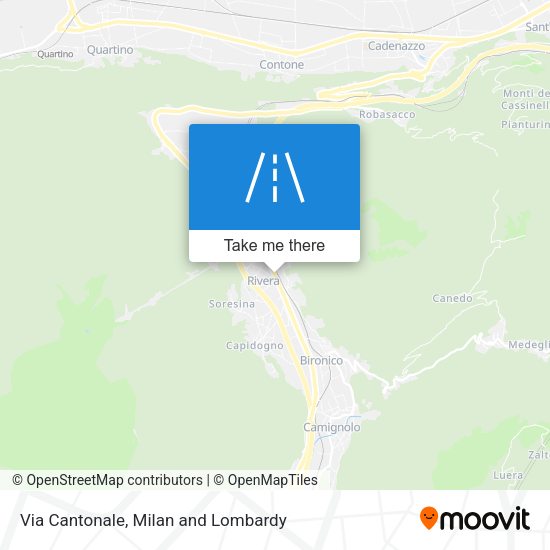 Via Cantonale map