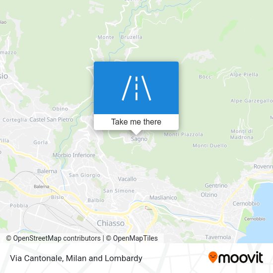 Via Cantonale map
