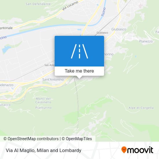 Via Al Maglio map