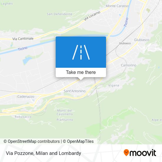 Via Pozzone map