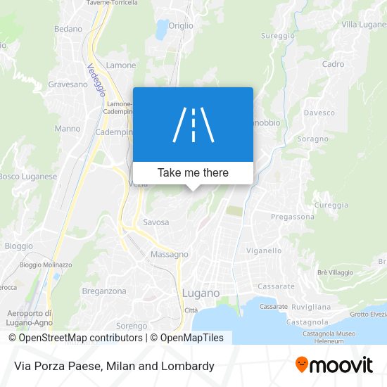 Via Porza Paese map