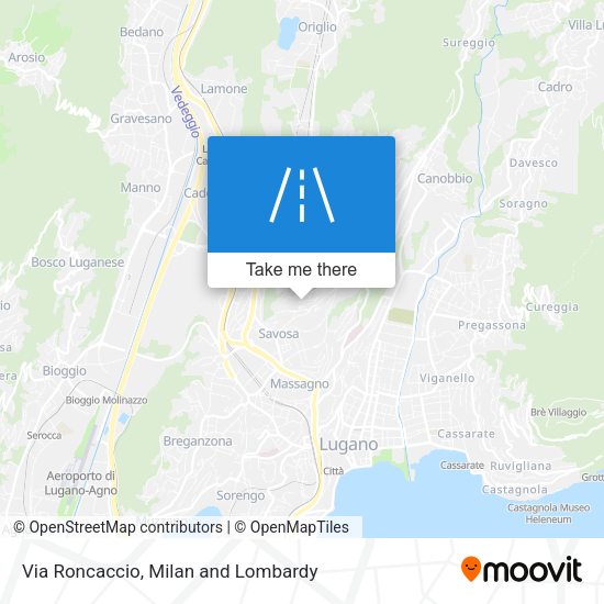 Via Roncaccio map