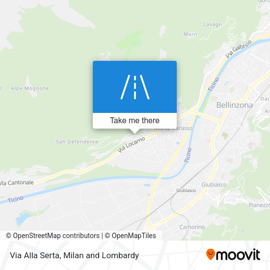 Via Alla Serta map