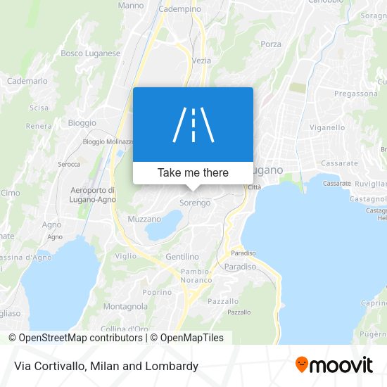 Via Cortivallo map
