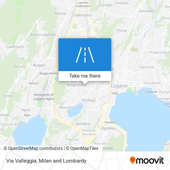 Via Valleggia map