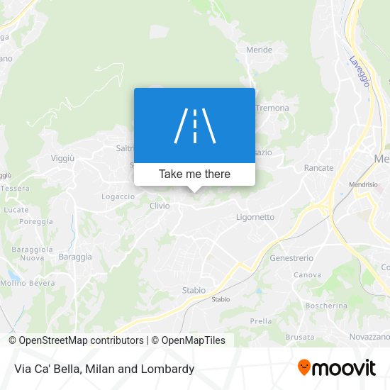 Via Ca' Bella map