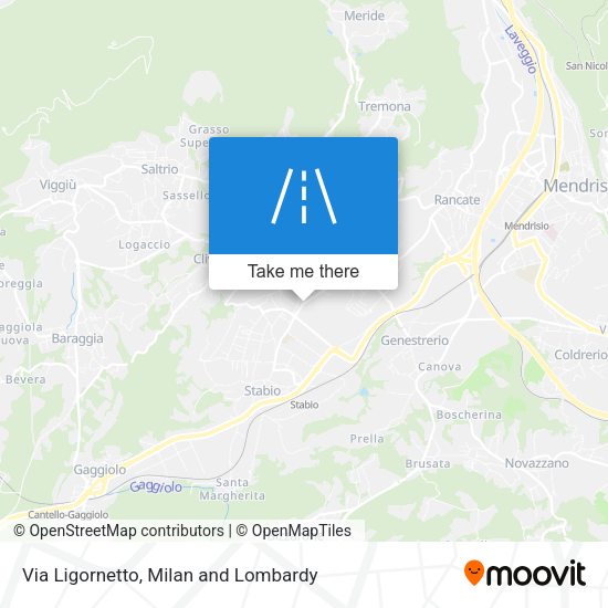 Via Ligornetto map