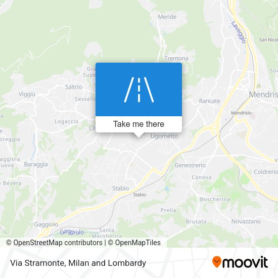 Via Stramonte map