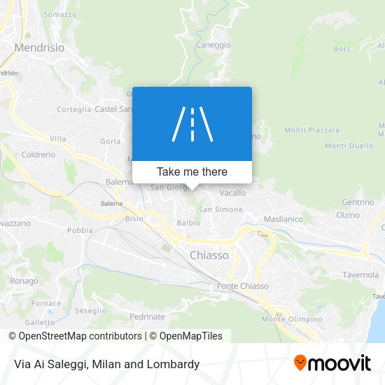 Via Ai Saleggi map