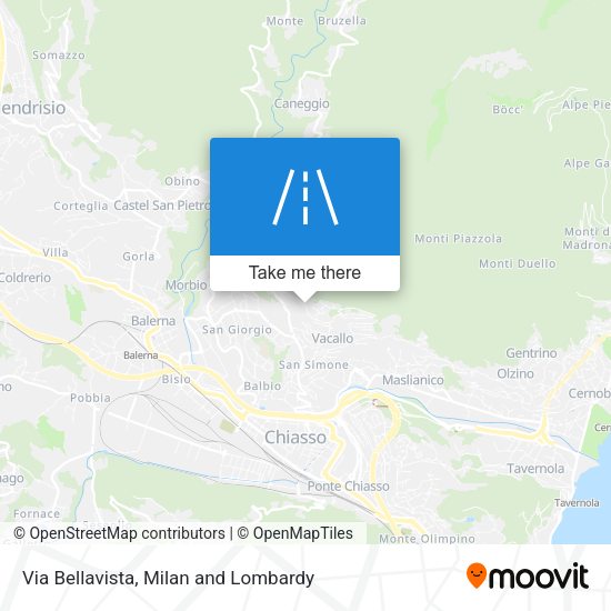 Via Bellavista map