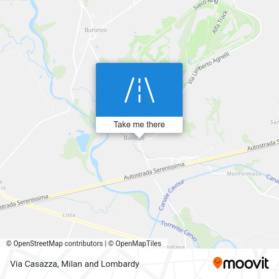 Via Casazza map