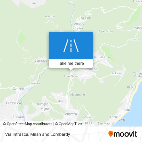 Via Intrasca map